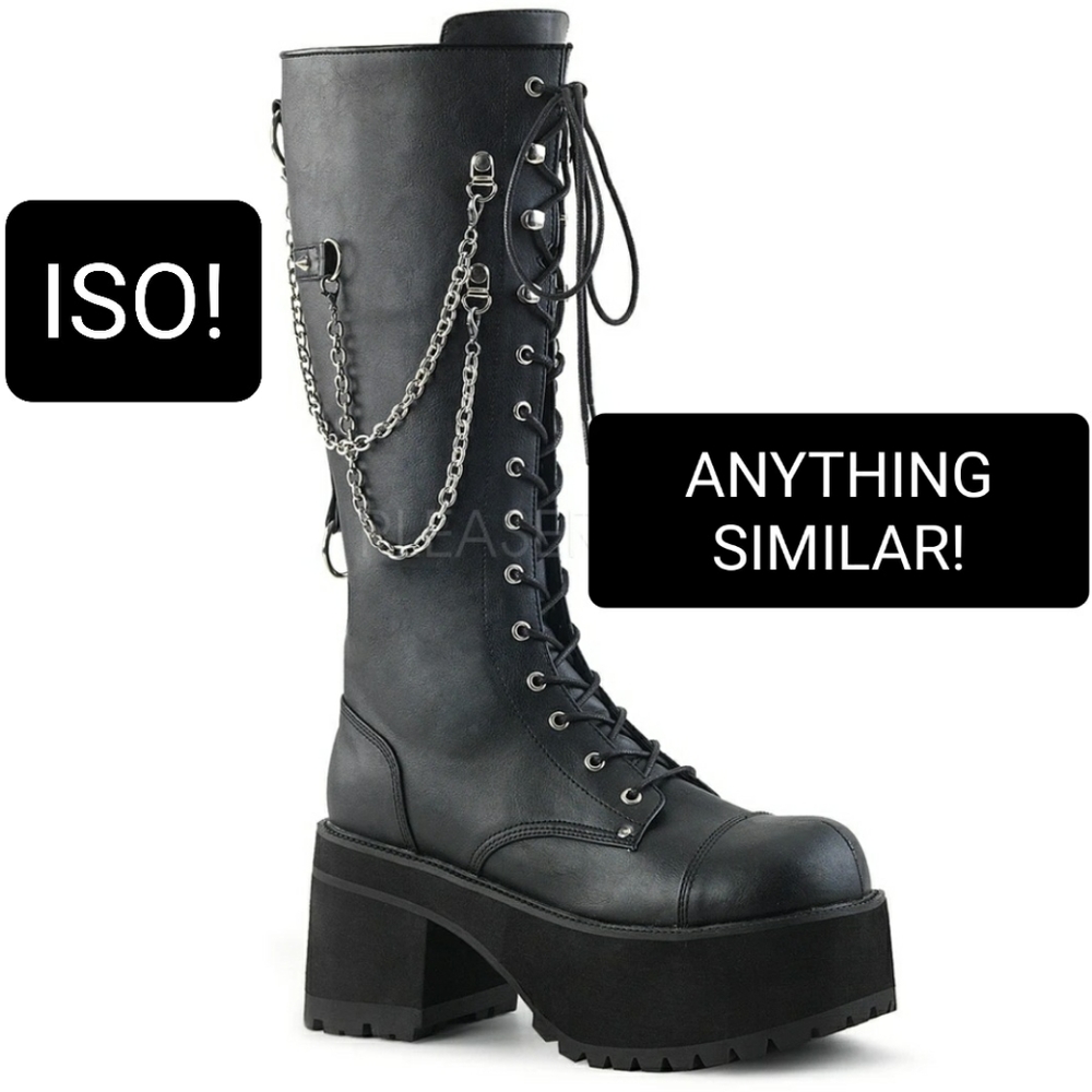!ISO! Black platform boots!
